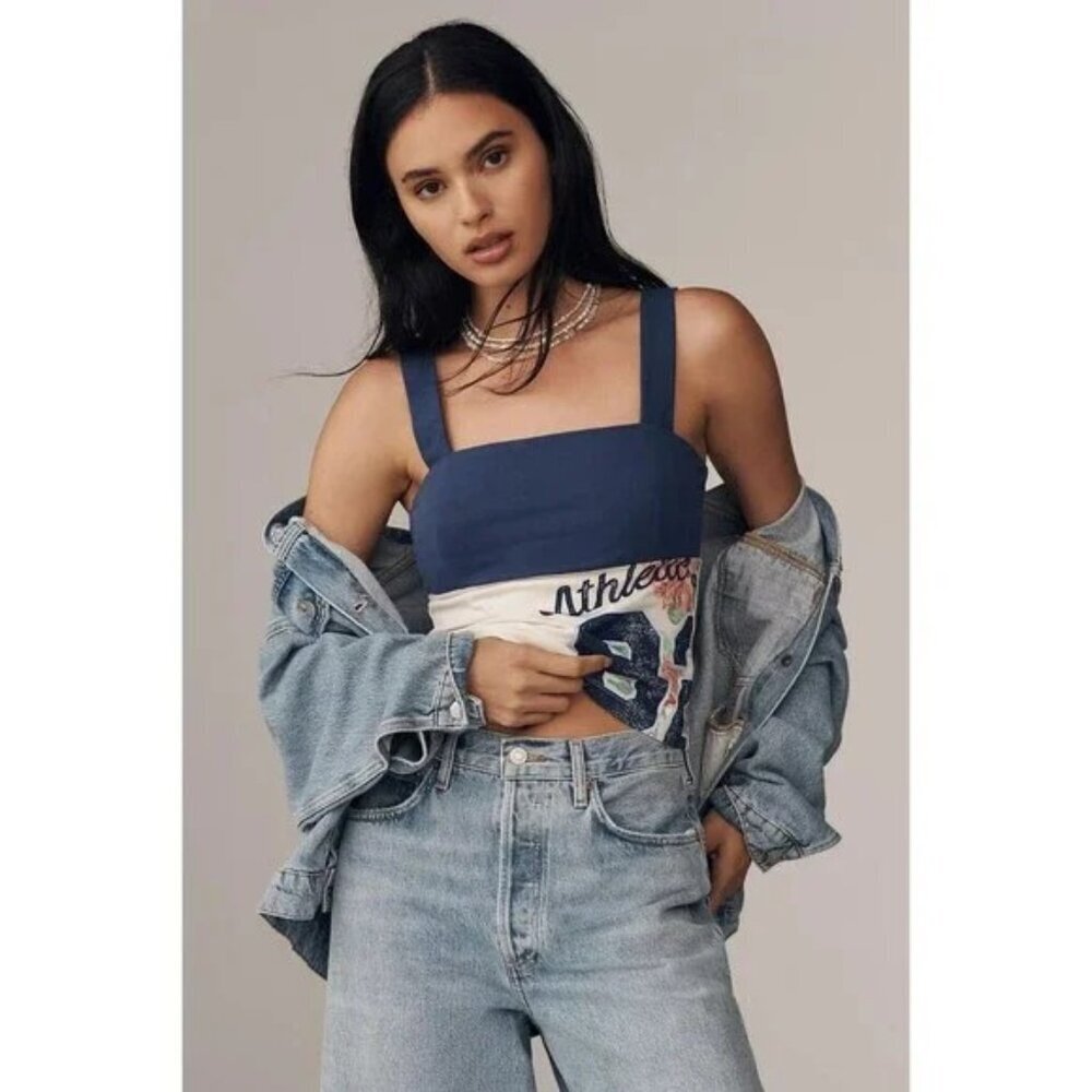 By Anthropologie Maeve Reworked Sporty Tank Top Large NEW